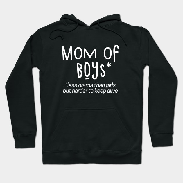 Mom of boys Hoodie by hoopoe